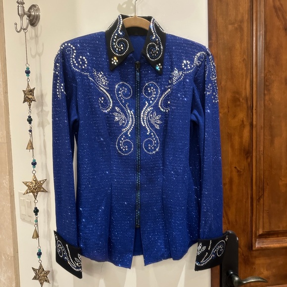 Tops - Royal Blue Showmanship Shirt Western Pleasure Horse Show